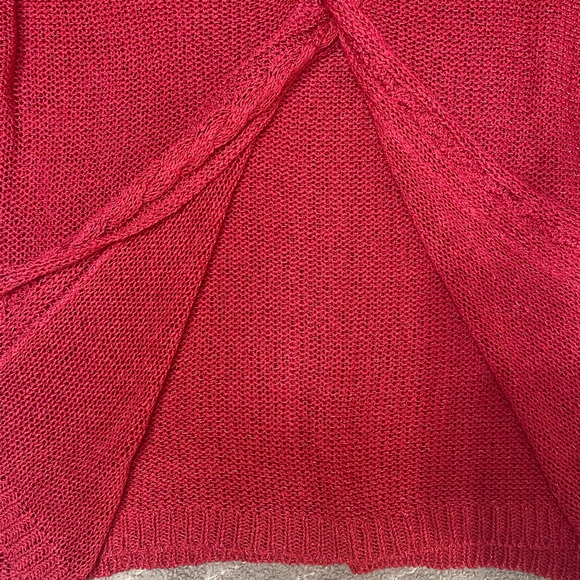 2X Coldwater Creek Sweater/Cardigan Mix One Piece Red/Fuschia EUC - Picture 4 of 5